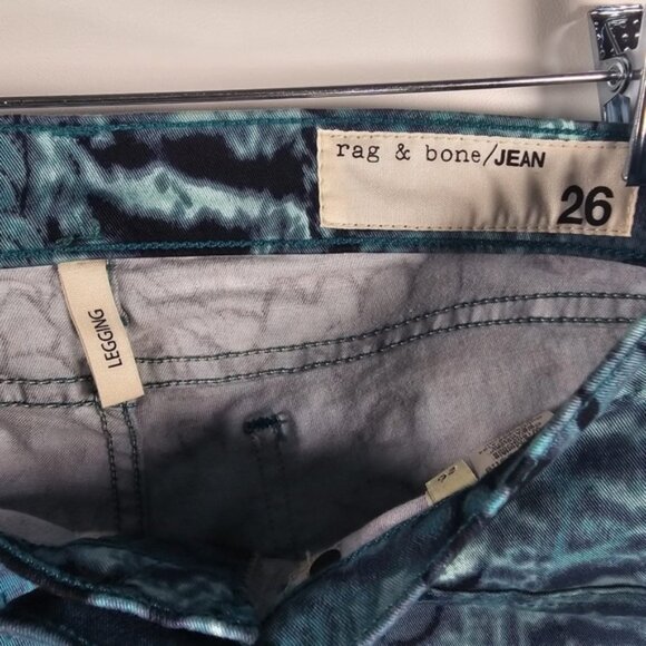 NWT rag & bone/JEAN Peacock‎ Feather Skinny Legging COTTON/ROICA W1503O026 Sz 26 - Picture 8 of 14